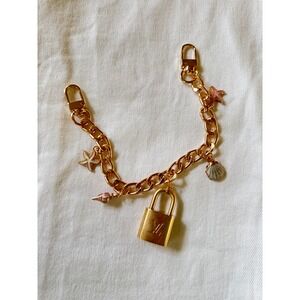 Louis Vuitton Repurposed authentic Padlock Bag Charm‎ Chain Purse Accessory